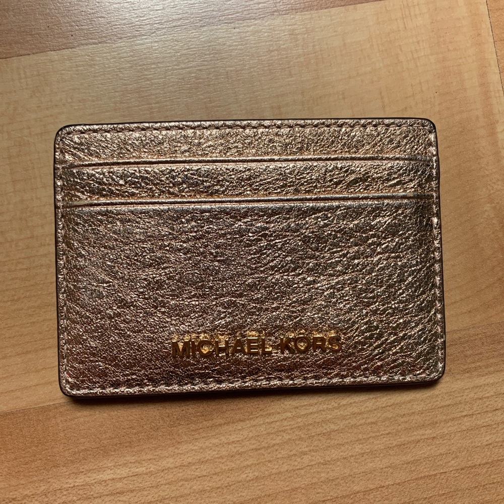Micheal Kors Metallic Gold Card holder